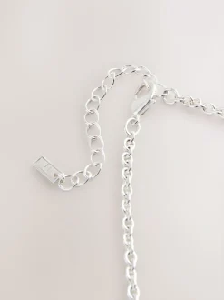 Zilverkleurig - Lange schakelketting