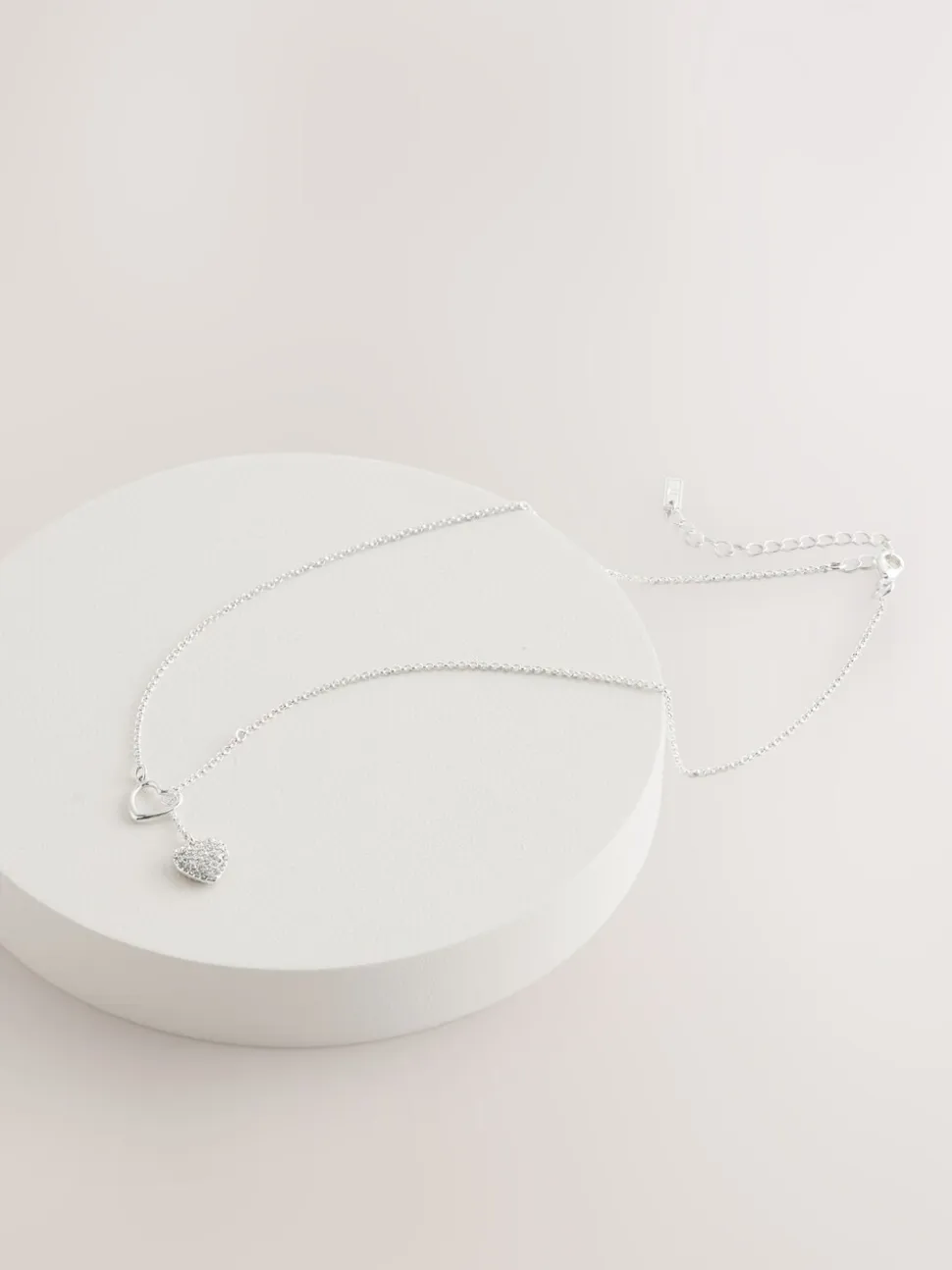 Zilverkleurig - Lariat-halsketting met Hart draad