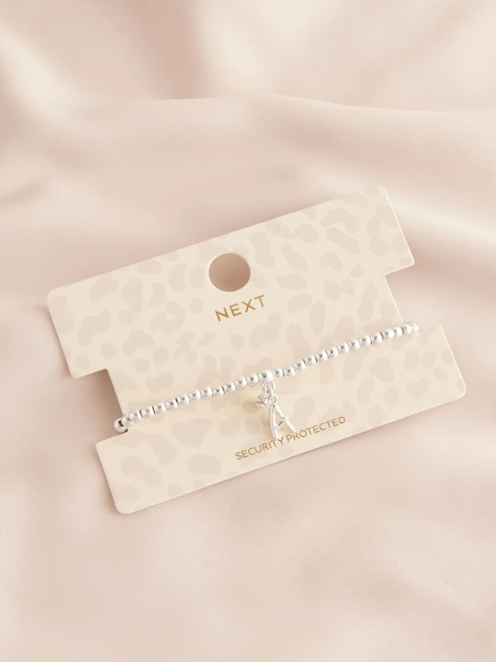 Zilverkleurig - Letterarmband met stretch