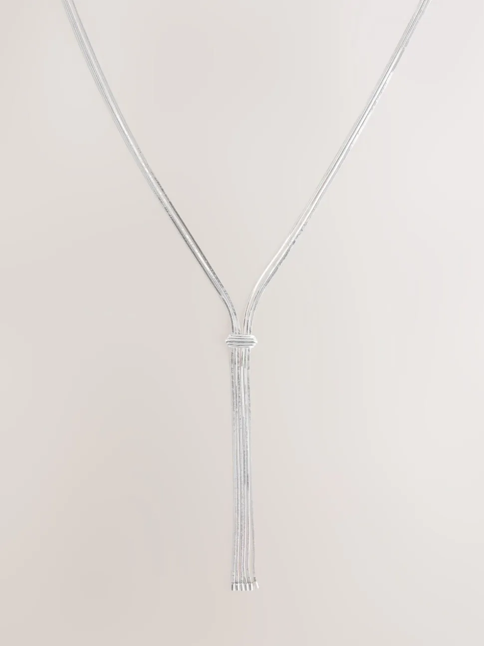 Zilverkleurig - Slinky Chain Y Profile Necklace