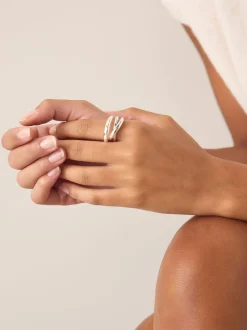 Zilverkleurig - Stacked Ring