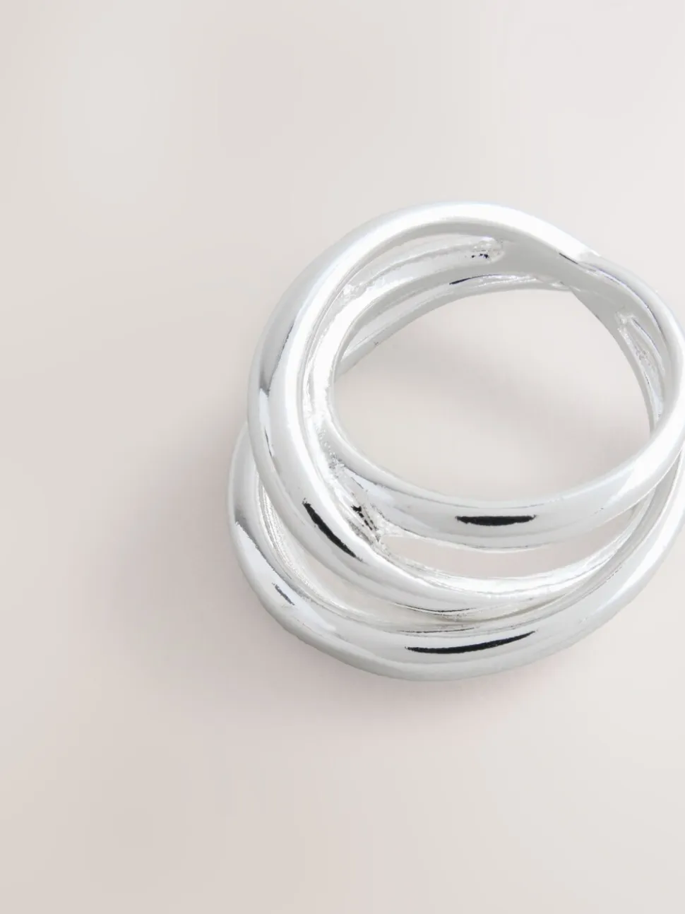 Zilverkleurig - Stacked Ring