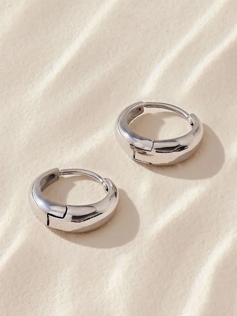Zilverkleurig - Stainless Steel Huggie Hoop Earrings