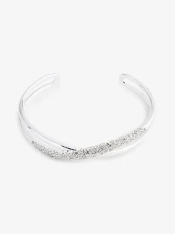 Zilverkleurig - Twist Sparkle Cuff Bracelet