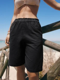Zwart - 100% katoenen Bermuda-shorts