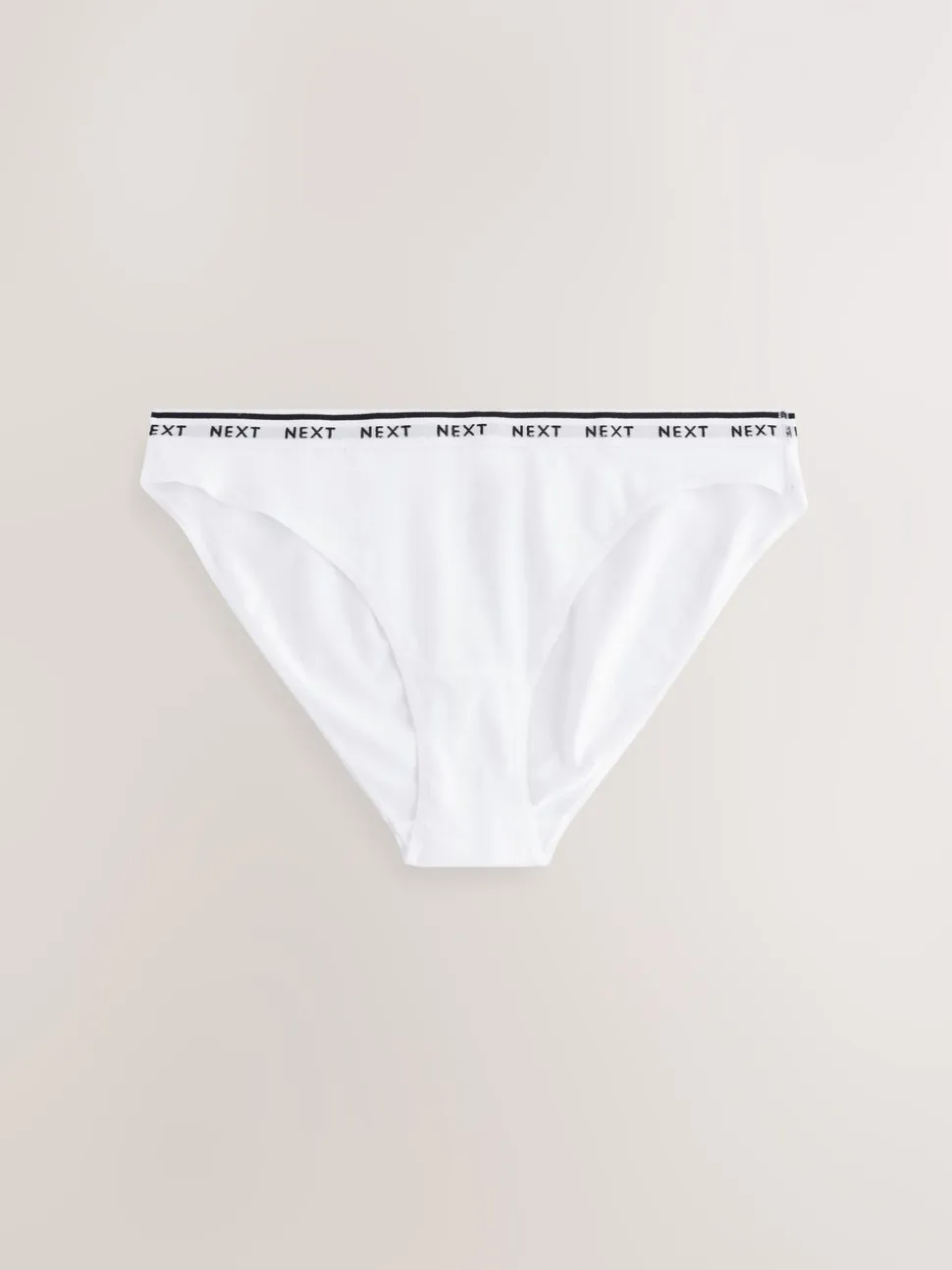 Zwart - 10 Katoenen slipjes met logotailleband