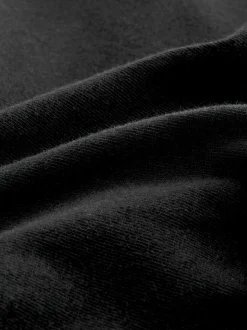 Zwart - 7 Katoenen slipjes met logotailleband