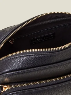 Zwart - Accessorize cameratas met dubbele rits