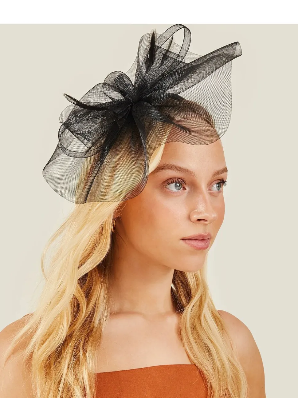 Zwart - Accessorize Mini Mia Crin Fascinator