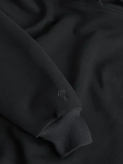 Zwart - Actieve cropped hoodie