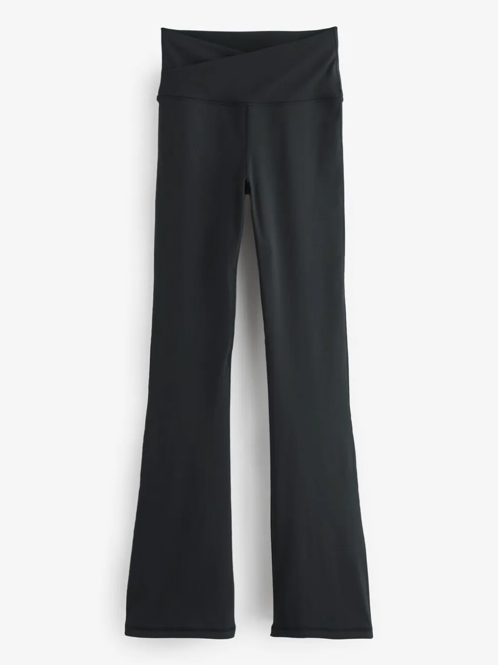 Zwart - Actieve flared legging met tailleoverslag