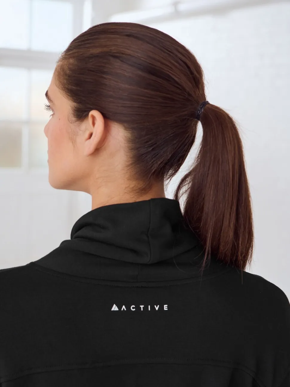 Zwart - Active Cowl Neck Sweat Top
