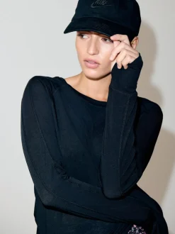 Zwart - Active Crew Neck Long Sleeve T-Shirt