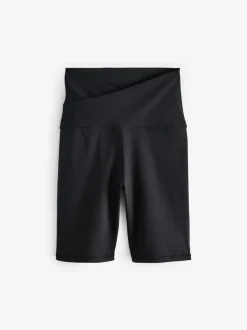 Zwart - Active Sports fietsshort met tailleoverslag