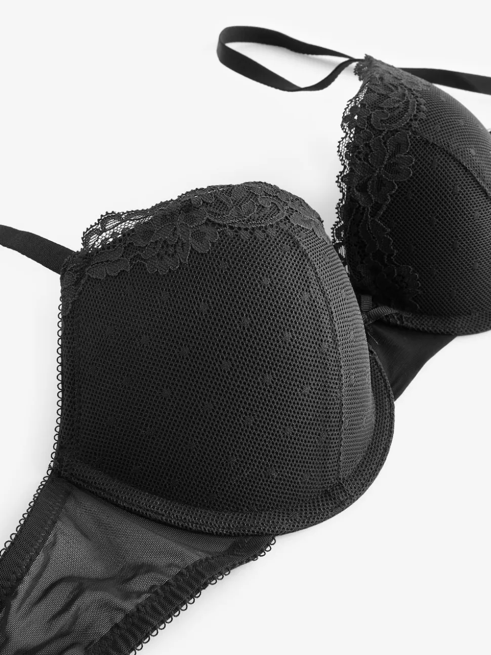Zwart - A-DD push-up gevoerde balconettebeha