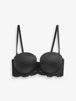 Zwart - A-DD strapless push-up beha met drievoudige boost