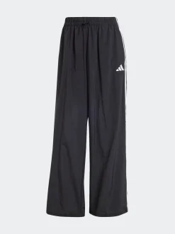 Zwart - adidas Essentials 3-Stripes Woven Wide Leg Trousers