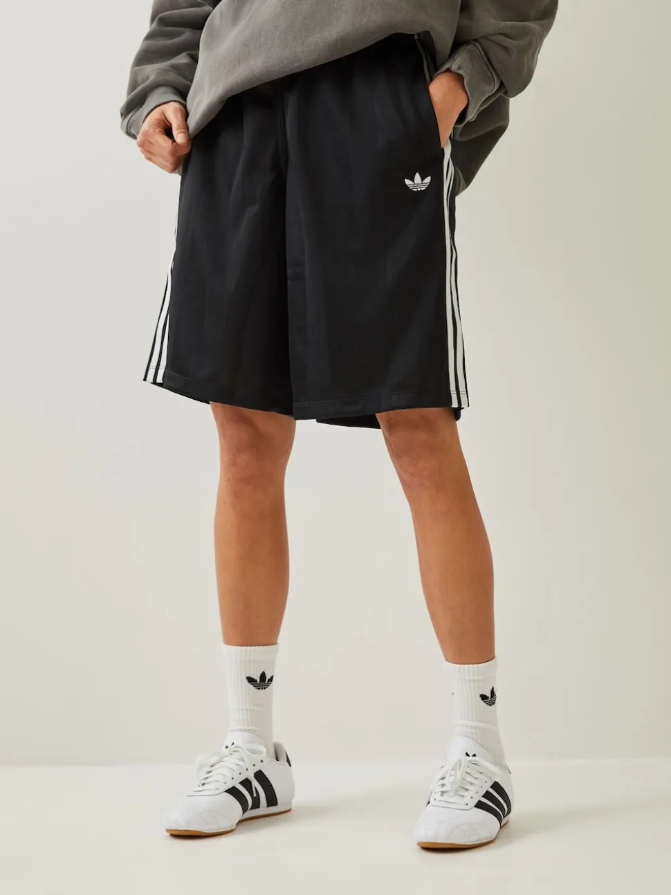Zwart - adidas Originals 3-Stripes Jaquard Shorts