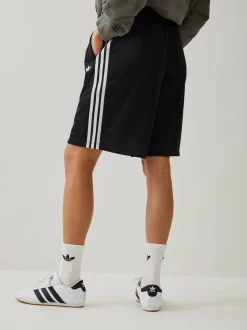 Zwart - adidas Originals 3-Stripes Jaquard Shorts