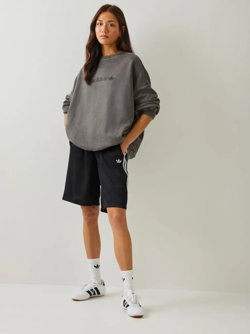 Zwart - adidas Originals 3-Stripes Jaquard Shorts