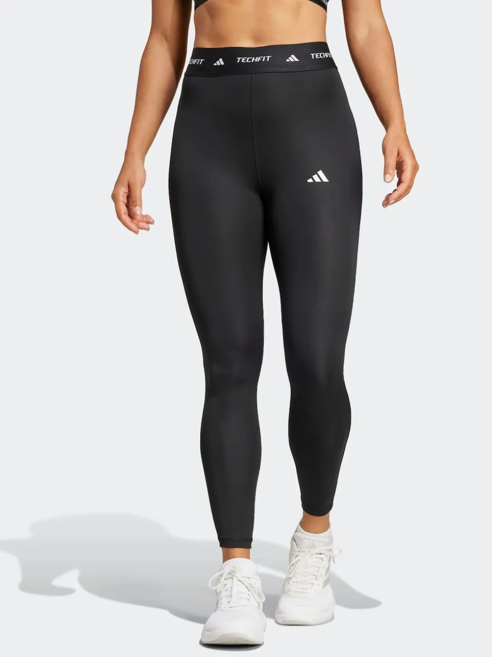 Zwart - adidas TECHFIT 7/8 High Rise Leggings