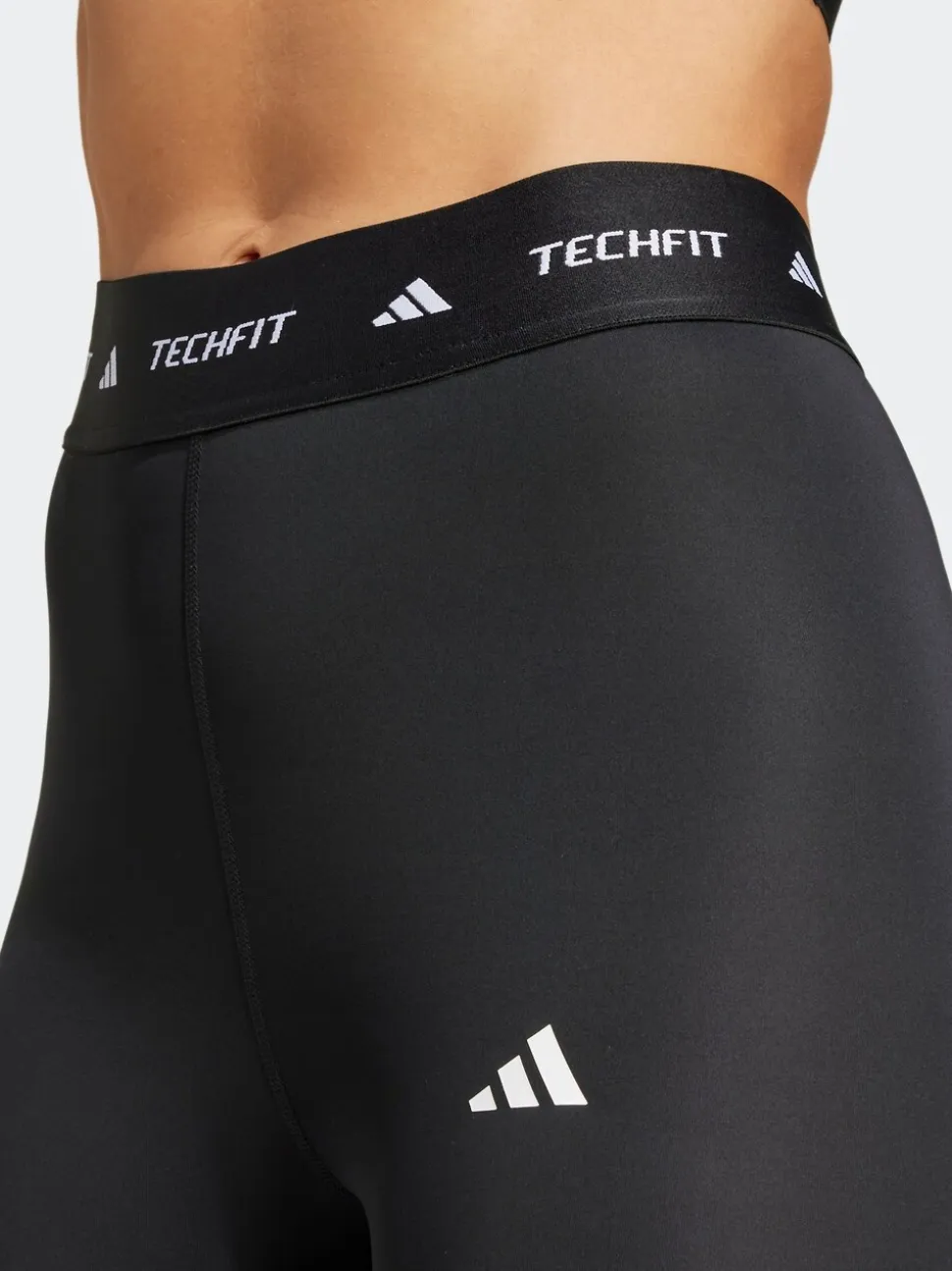 Zwart - adidas TECHFIT 7/8 High Rise Leggings