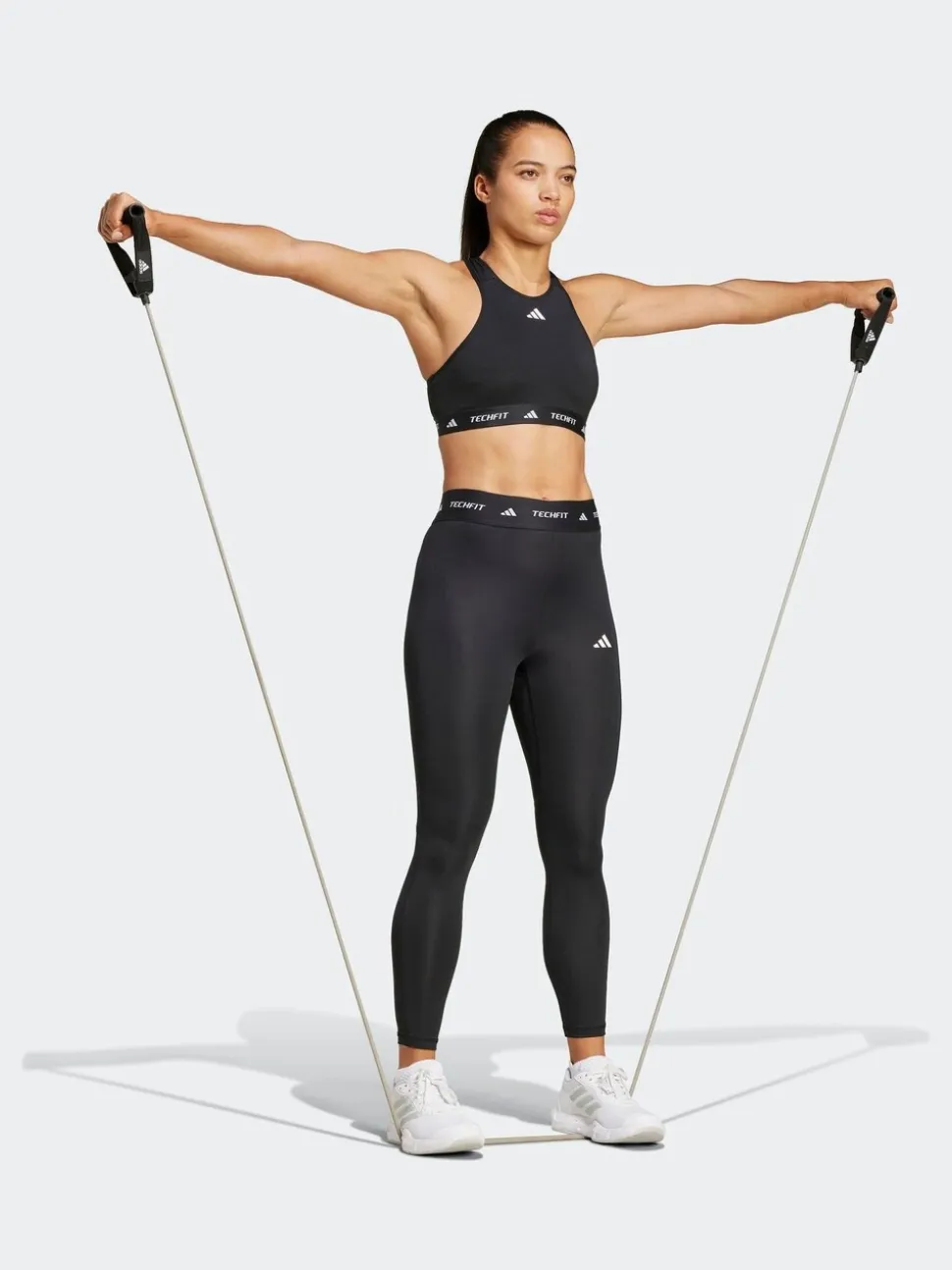Zwart - adidas TECHFIT 7/8 High Rise Leggings