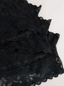 Zwart - All Over Lace Knickers 3 Pack