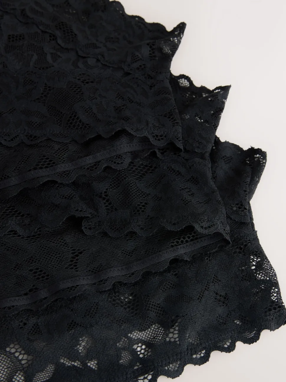 Zwart - All Over Lace Knickers 3 Pack