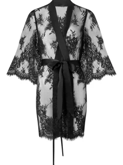 Zwart - Ann Summers Availing All Over Lace Robe
