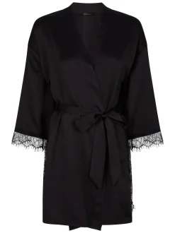 Zwart - Ann Summers Cherryann satijnen kimono