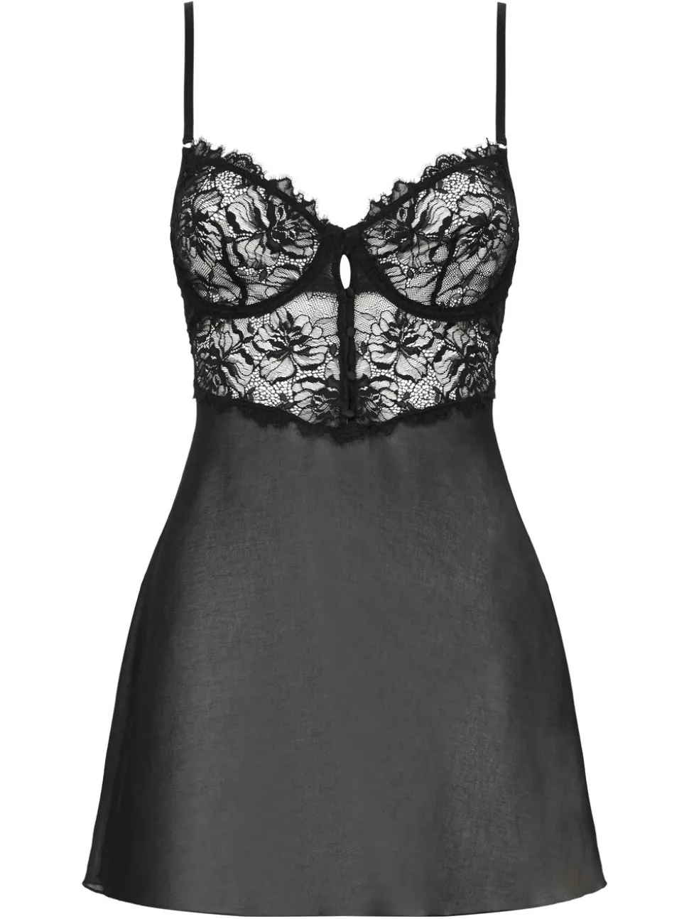 Zwart - Ann Summers The Iris babydoll met kant