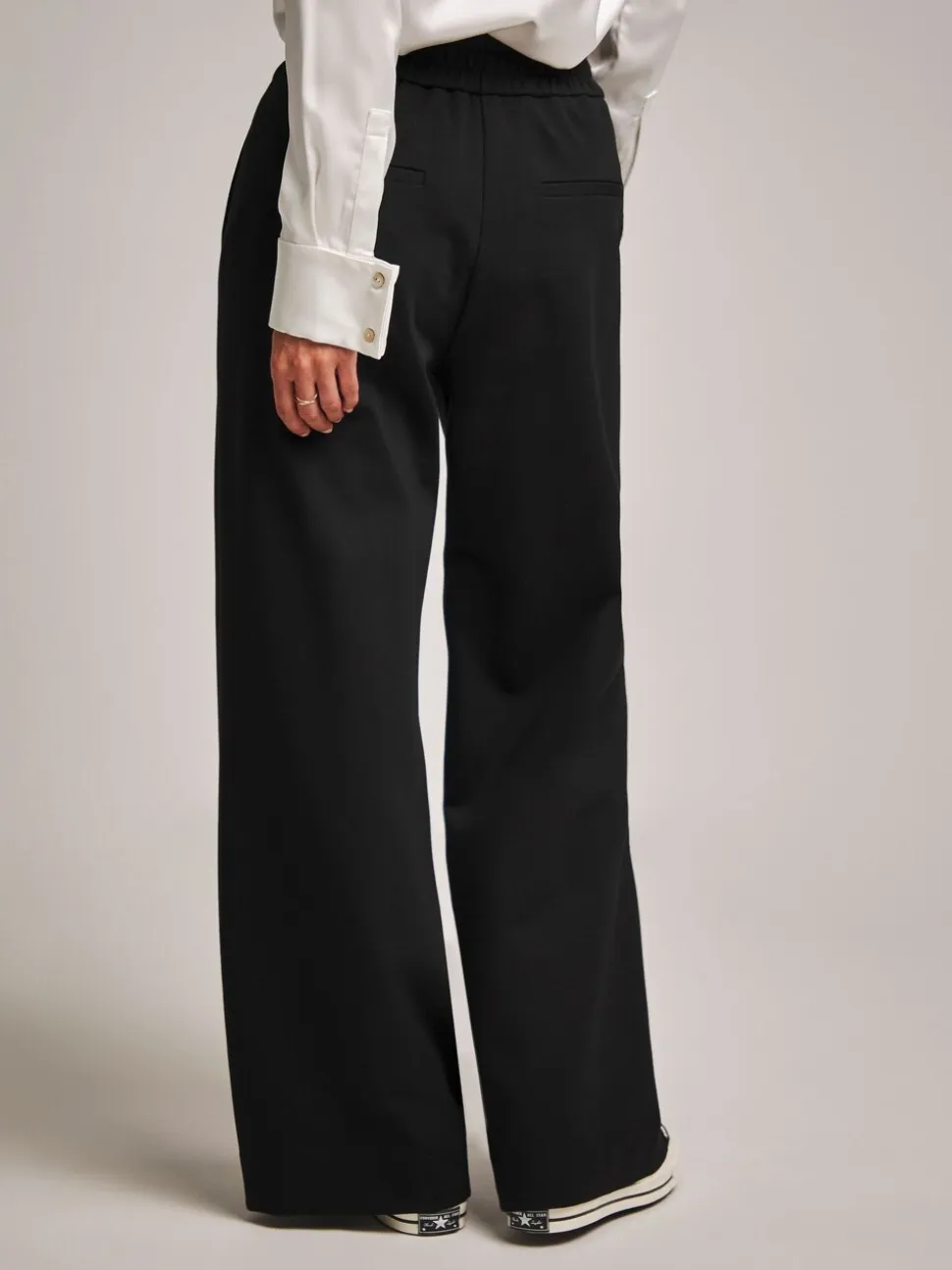 Zwart - Anthology By JD Williams - Premium Ponte broek met wijde pijpen
