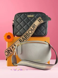 Zwart - Barbour® International gewatteerde Sloane crossbodytas