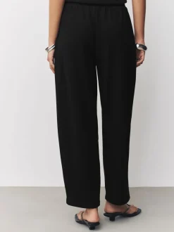 Zwart - Barrel Leg Compact Trousers