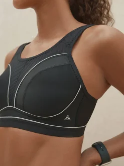 Zwart - B-G Active Sports hoge impact Dry Tech beha zonder vulling
