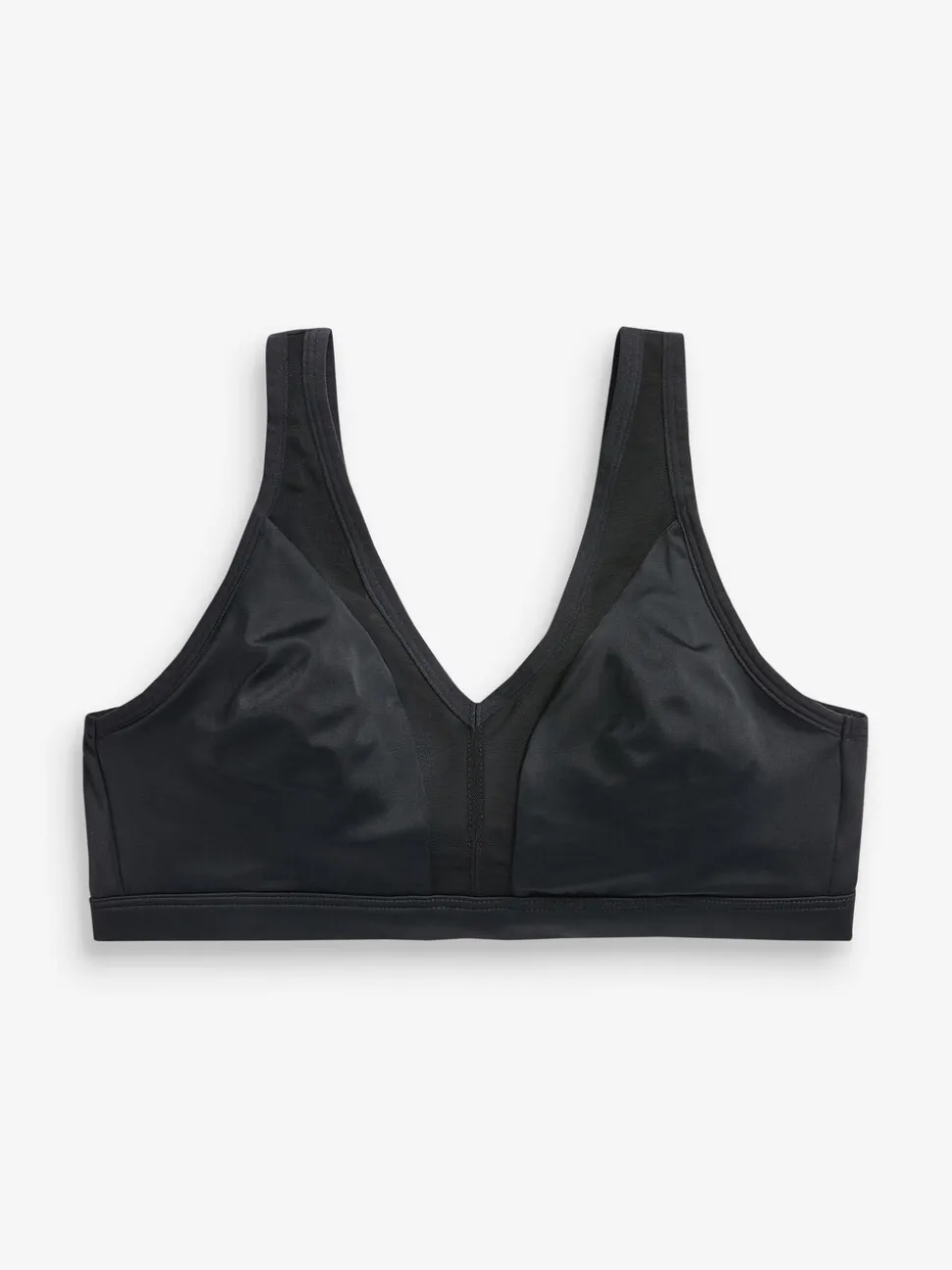 Zwart - B-H beha met totale ondersteuning zonder beugel en ultiem comfort