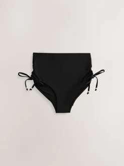 Zwart - Bikinibroekje met rimpeling