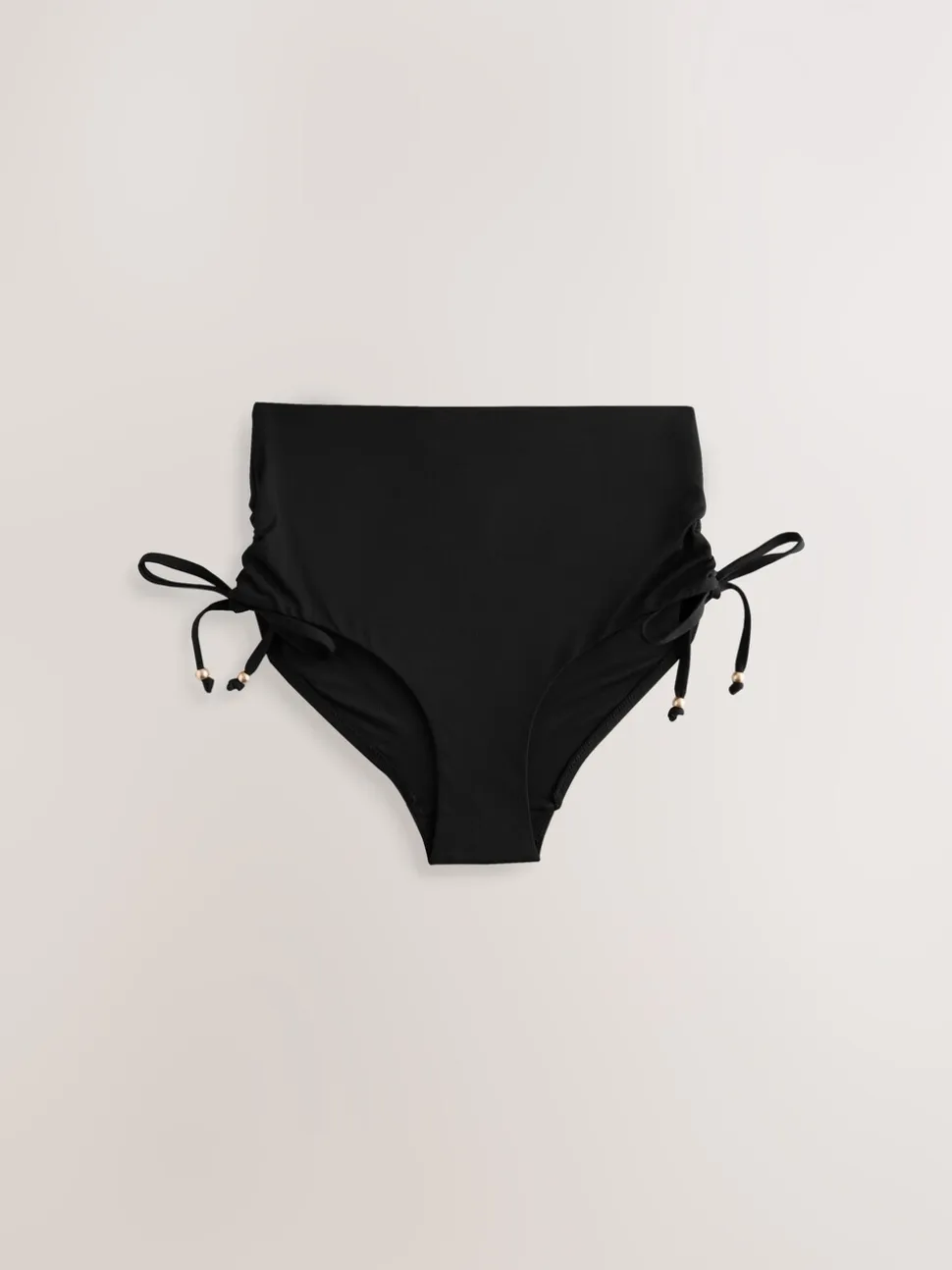 Zwart - Bikinibroekje met rimpeling