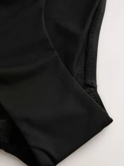 Zwart - Bikinibroekje met rimpeling
