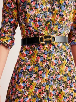 Zwart - Boden - Snaffle leren riem met rand