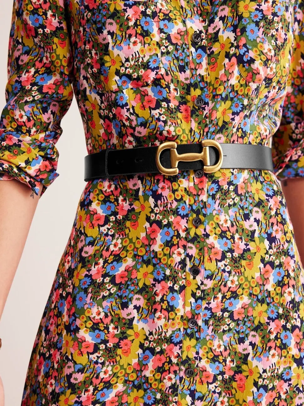 Zwart - Boden - Snaffle leren riem met rand