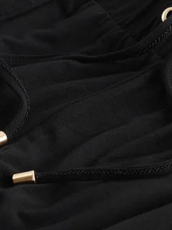 Zwart - Cargo jersey joggingbroek