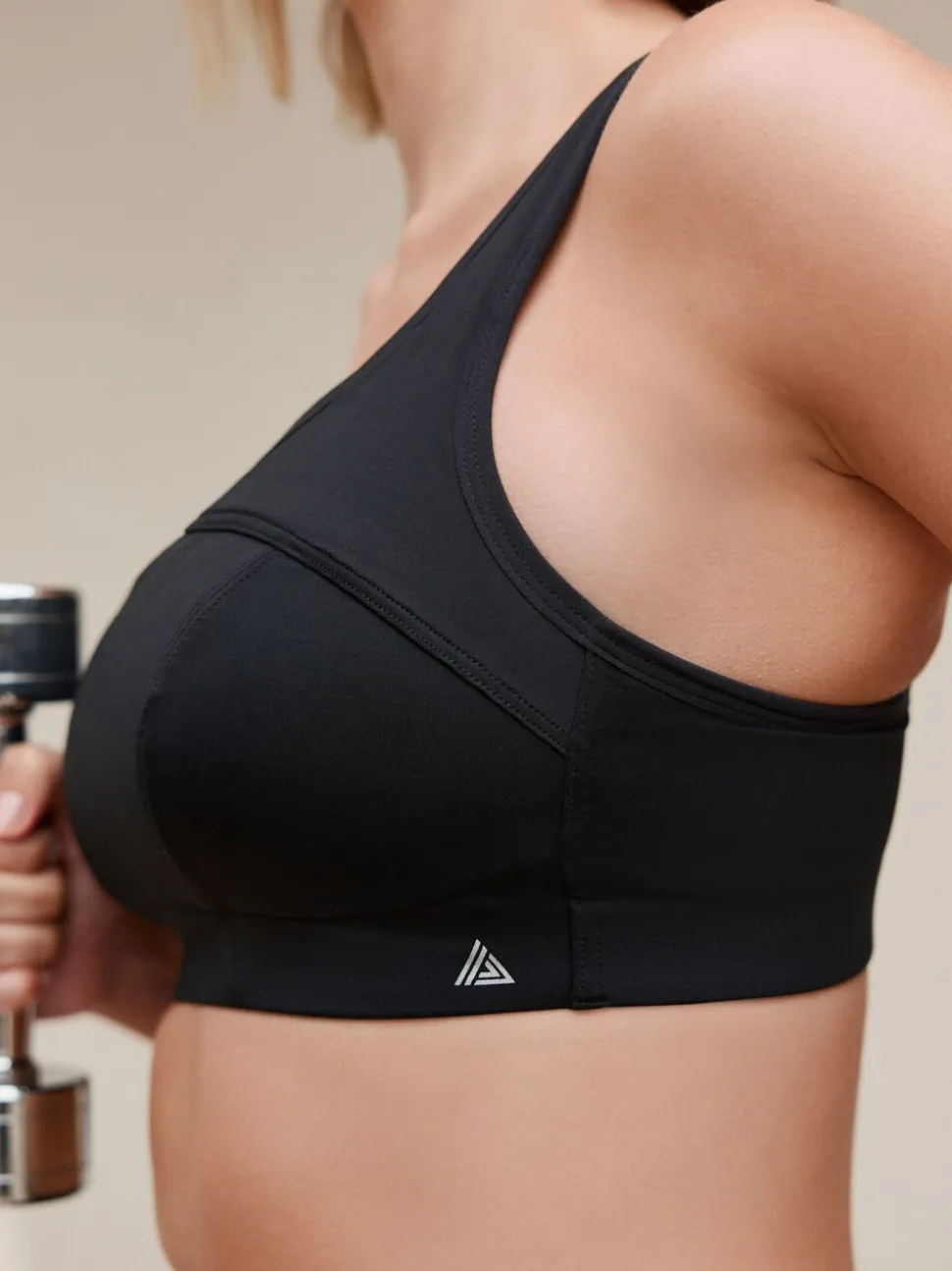 Zwart - C-H Active sportbeha Antibounce Dry Tech met extra hoge impact