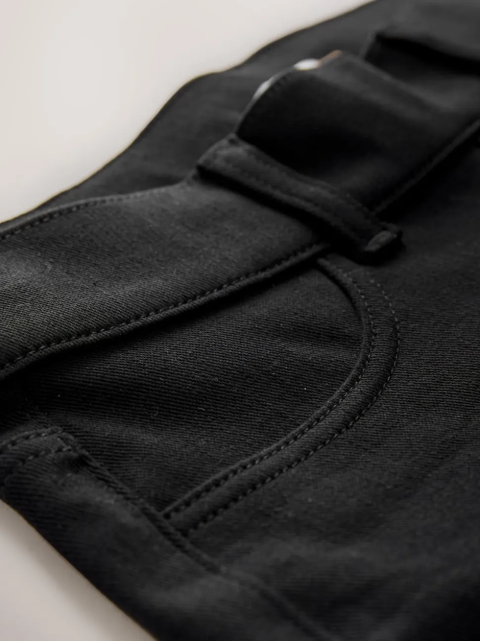 Zwart - Check Jersey Bootcut Leggings