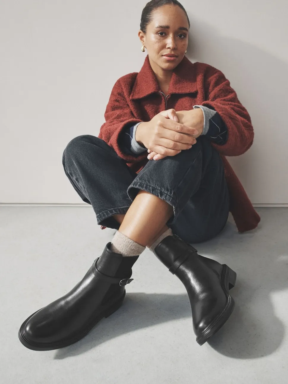 Zwart - Chelsea Boots met gesp