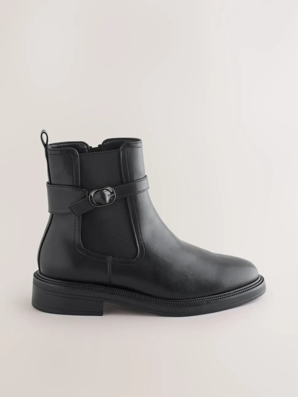 Zwart - Chelsea Boots met gesp