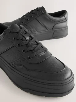 Zwart - Cleat Chunky sneakers met vetersluiting