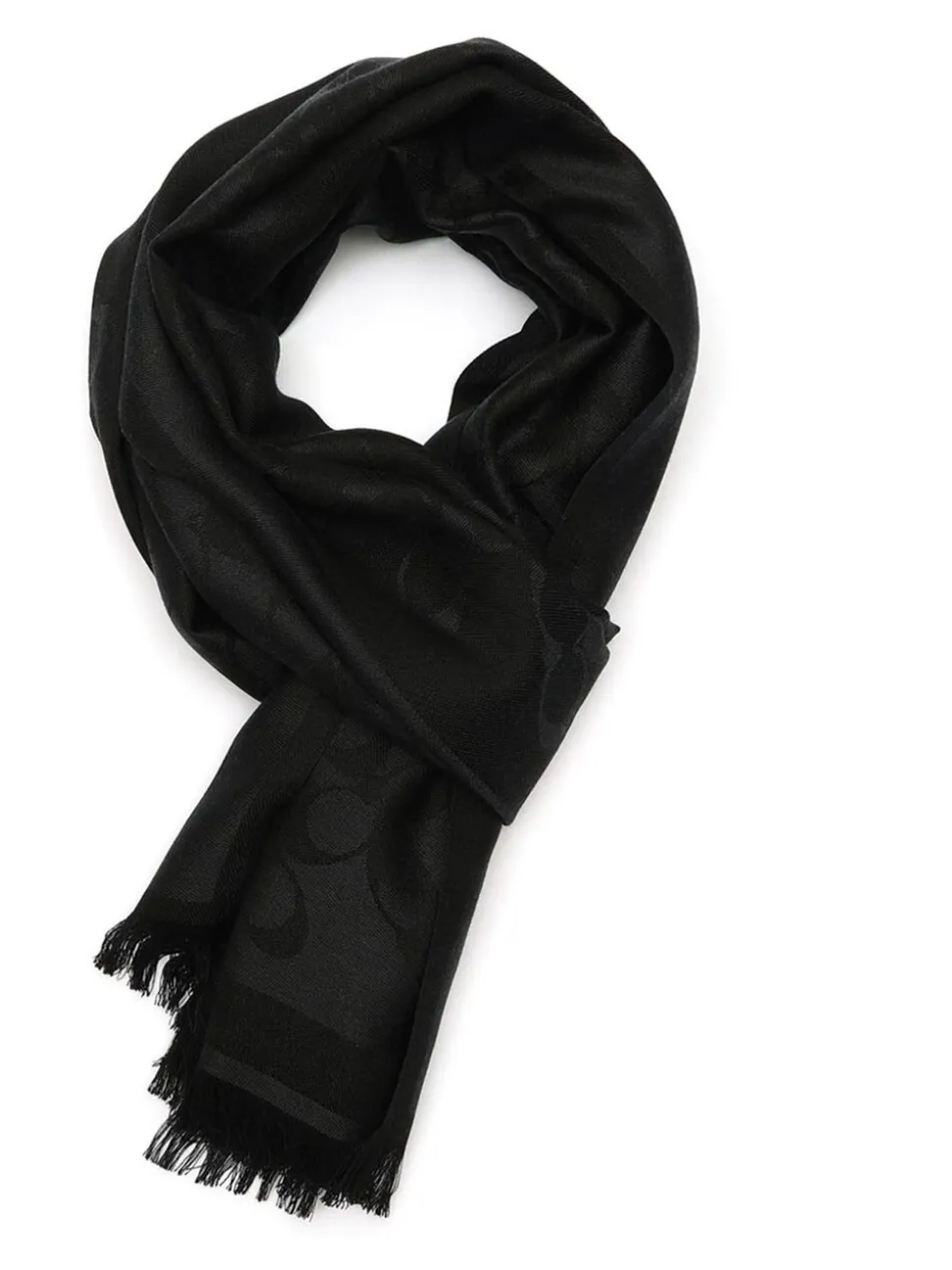 Zwart - COACH Bias Signature C Oblong Scarve