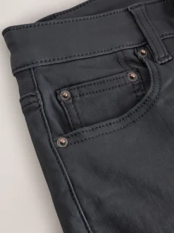 Zwart - Coated Bootcut Jeans
